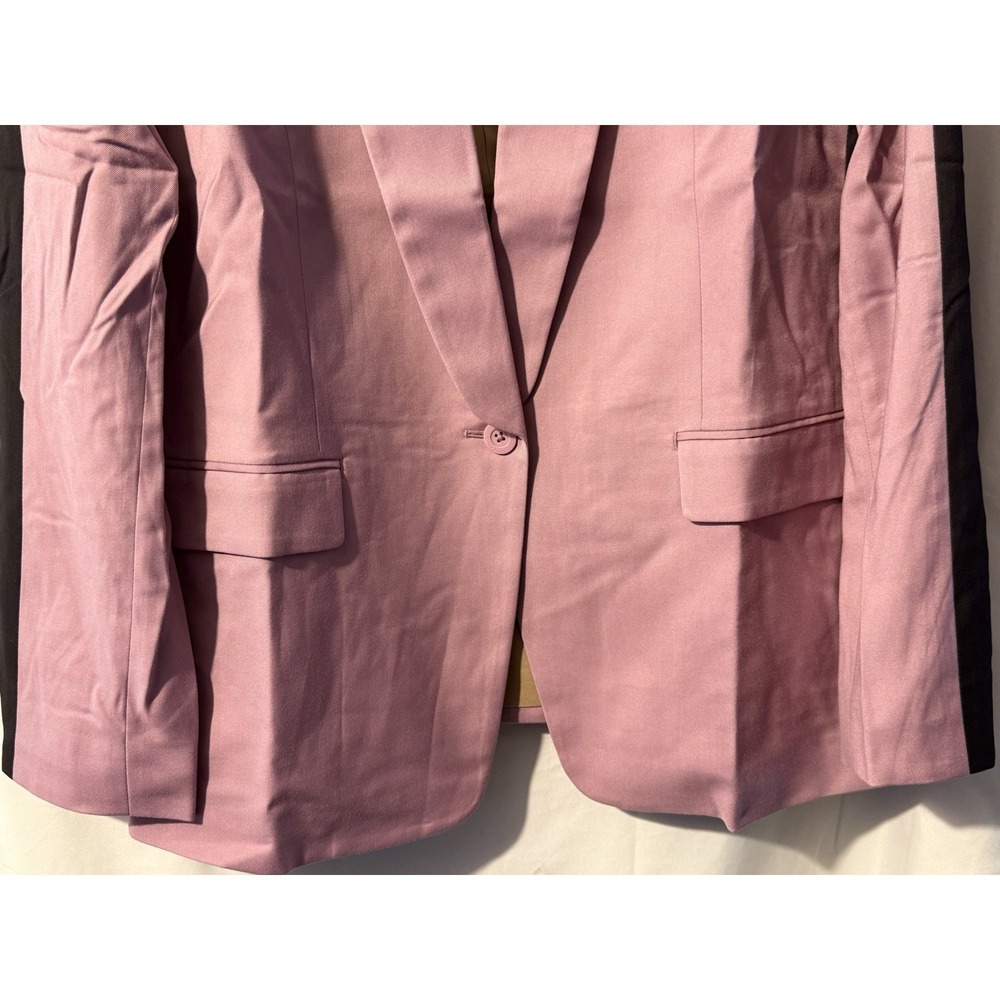 Wildfang Empower Colorblock Tux Blazer Mauve Black Women's XL - Picture 4 of 13